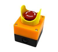 Sharplace Emergency Stop Button Switch, Weatherproof Push Button Switch, Red Sign Simple Installation Sturdy Switch Station Box, B