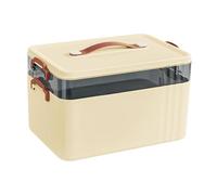Sharplace Emergency Storage Box Portable Medical Box Simple Lidded Practical Empty Medical Supply Organizer Container for Household Car, 2 Layer