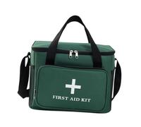 Sharplace Empty First Aid Storage Bag Medical Organizer Bag Lightweight Heavy Duty Container Utility Pouch Multi Pockets for Road Trips, green