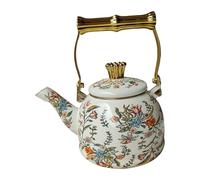Sharplace Enamel Tea Kettle, Coffee Pot Drinkware Juice Jug Heat Resistant Teapot Water Kettle for Household Restaurant, Kitchen Office, 1.5L