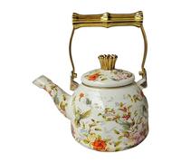 Sharplace Enamel Tea Kettle Teapot Reusable Juice Jug Multiuse Sturdy Water Kettle Coffee Pot for Office Restaurant Household Kitchen, 1.5L