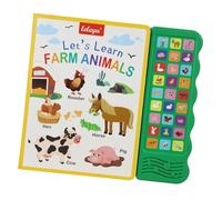 Sharplace English Words Sound Book Learn First Words Early Learning Early Education Preschool English Enlightenment Vocabulary Building, Farm Animals