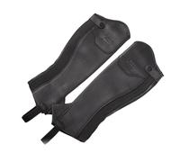 Sharplace Equestrian Leg Guards Riding Half Guards Protectors With Button And Supportive Design In Pu Leather And Elastic Suitable for Training Daily Stable Work Riders Of All Levels , S