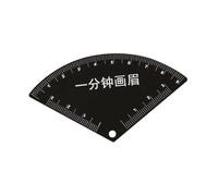 Sharplace Eyebrow Stencil Ruler Brows Template Easy to Use Black Sturdy Makeup Symmetry Tool for Beginners Shaping Tool with Arch Guide, Fan Shape