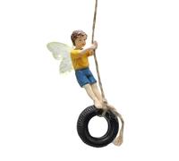 Sharplace Fairy Garden Boy Figurine Wing Sculpture Planter Gift Resin Statue Miniature for Plant, Bonsai,Family,Friends,Patio,Flowerbed