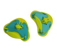 Sharplace Fins Swim Hand Paddles Gear Tools Accessories With Triangular Profile And Firm Resistance For Stroke Refinement Suitable for swim classes adult training, Cyan Yellow, One Size