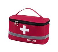Sharplace First Aid Bag Empty,Emergency Storage Pouch with Bag Medical Travel Case for Travel Trip Workplace Car Hiking, L Red