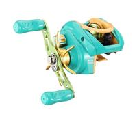 Sharplace Fishing Reel Electronic Control Digital Braking Composite Nylon Optimized Casting Secure Handle Suitable for Child Learning Anglers Pond Fishing, Green, Right Hand DC Brake, Casting Noise
