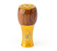 Sharplace Fishing Reel Handle Knob Replacement, Golden Dalbergia Odorifera Aluminum Alloy Small Handle Knob Single