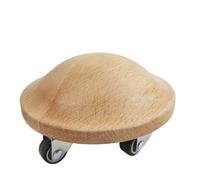 Sharplace Fitness Sliding Disc Disc Exercise Wheel Glider Compact Round Profile Wood Construction Metal Caster Wheels strength work at home
