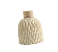 Sharplace Flower Vase Bud Vases Simple Desktop Ornament Home Decor Flower Pot Decorative Vase for Home Entrance Living Room Party Desk, Beige
