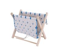 Sharplace Folding and Book Rack Compact Woven Rope Rack Lightweight Tabletop Book Organizer with Wooden Frame for Desktops, Bedrooms, Style C