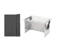 Sharplace Folding BBQ Grill Grill Easy Maintenance Outdoor Cooking Stainless Steel Compact for Families Picnic Backyard Patio