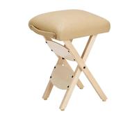 Sharplace Folding Technician Seat Portable Stool Chair Bench with Construction and Carry Handle Suitable for Beauty Salons Nail procedures Pedicures Services, Beige