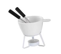 Sharplace Fondue Pot Set Ceramic Hot Pot Melting Mug for Cheese Chocolate Cheese Fondue Pot Chocolate Melting Pot for Gifts Date Night, Without Tray