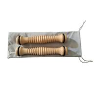 Sharplace Foot Massage Roller Massager Tool Stick Relief with Solid and Rubber Rings for Hold Suitable for Foot Care Body Relaxation at Home Office Breaks, 2 Pieces, 22cm Long, with Velvet Bag