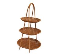 Sharplace Fruit Basket, Bread Food Storage Cosmetic Storage Rack, Fruit Plate Snack Tray for Celebration Bathroom Wedding Desserts, 3 Tier