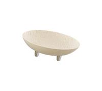 Sharplace Fruit Plate Fruit Bowl Non Slip Salad Plates with 3 Legs Appetizer Platter Dessert Cake Plate for Breads Vegetables Birthday, cream small