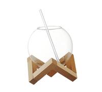 Sharplace Glass Cup Ball Shape Transparent with Stand Glassware Spherical Crystal Ball Glass Whisky Glass for Gifts Party Accs