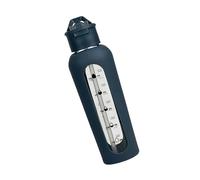 Sharplace Glass Water Bottle Water Jug Portable with Handle Wide Mouth Sports Bottle Drink Bottle for Gym Hiking Fitness Outdoor Sports, Blue