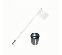 Sharplace Golf Flag Pole Golf Flagpole Set Golf Putting Flag Practice Cup Marker Stainless Steel Cup With Stable Top and Bottom Fittings Suitable for training, White, style to 10