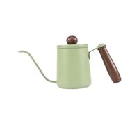 Sharplace Gooseneck Kettle Pour over Coffee Kettle Versatile for Home Office Long Narrow Spout Compact Comfortable Grip Wooden Handle, Green