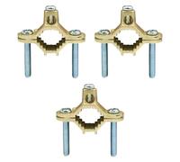 Sharplace Ground Clamp Brass Grounding Clamp Rod Ground Farm Fence Accessories High Performance Conduit Fitting Adjustable 1/2" to 1", 3pcs
