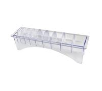 Sharplace Guide Comb Storage Box Clipper Guard Holder Accessories 10 Slot Versatile Container Limit Comb Organizer for Barber Shop Home, Transparent