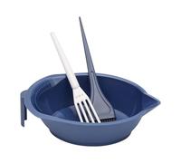 Sharplace Hair Coloring Tool Colour Mixing Dyeing Set Professional Tinting Bowl Silicone DIY Color Soft Bristle Brush Color Mixing Tool, Blue