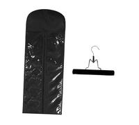 Sharplace Hair Extension Holder Wig Bag Breathable Portable Wigs Carrier Case with Hanger Wig Display Tool Clear Window for Travel Home, Black