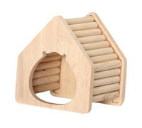 Sharplace Hamster Wooden House Hideout Small Animal House Activity Shelter Tiny Gerbils Hut Ventilated DIY Cage Cage Decor Running Toy, spire