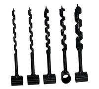Sharplace Hand Auger Wood Drill Hand Drill Multipurpose Manual Tool Manual Drill Hole for Camping Shelter Building Barbecue Grills, 5 Pieces