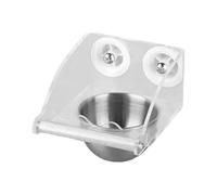 Sharplace Hanging Bird Cage Feeder with Perch Stand, No Mess, Cage Accessories Parakeet Feeder for Parrot Budgerigars Bird Budgies, M