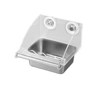 Sharplace Hanging Bird Cage Feeder with Perch Stand, No Mess, Cage Accessories Parakeet Feeder for Parrot Budgerigars Bird Budgies, L