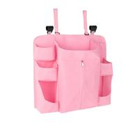 Sharplace Hanging Diaper Organizer Diaper Stacker Sturdy Multifunction for Changing Table Nursery Organizer for Newborn Girls Boys, Pink