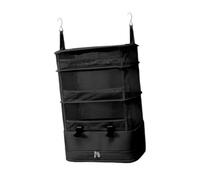 Sharplace Hanging Travel Shelves Bag Clothes Storage Bag Suitcase Organizer for Closet Wardrobe, Expandable with Hook Travel Pouch, Black
