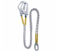 Sharplace Harness With Hooks Heavy Duty Fall Arrest Lanyard Secure Hook Attachment Adjustable Work Positioning Strap Shock, Double Large Hook 2m Lanyard