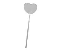 Sharplace Heart Shaped Eyelash Mirror, Detachable False Eyelashes Extension Tool for Use, Argent