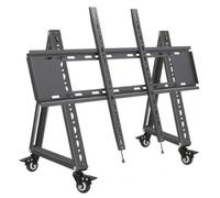 Sharplace Heavy-Duty TV Stand with Wheels | Adjustable Screen Angle, Mobile TV Cart, Stable Triangular triangular brace, for Stage, Presenters, 55-75inch