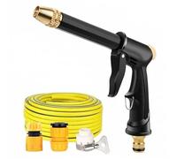 Sharplace High Pressure Hose Kit Flexible Aluminum Alloy PVC Assembly Suitable for Garden Watering Garage Maintenance Workshop Tasks Length, High-Pressure Car Wash Kit Without Foam Pot