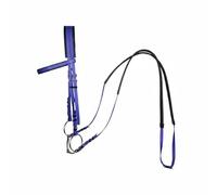 Sharplace Horse Bridle with Rein Bit Headstall and Customizable Fit Features Soft Non-Slip Padding Grip Suitable for Dressage Competition Use, Blue