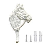Sharplace Horse Head Single Wall Hook Decorative Towel Hooks Gifts Coat Rooms Wall Mounted Heavy Duty Sturdy Hat Hook Storage Organizer, White