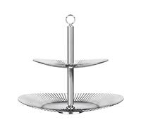 Sharplace Industrial Bowl Two Tier Snack Organizer Fruit Basket Dessert Cake Serving Display With Stainless Steel Material And Sleek Lines Suitable for buffets