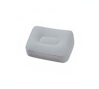 Sharplace Inflatable Footrest Travel Pillow Leg Rest Cushion Ottoman Soft Flocked Surface Comfortable for Adults Suitable for Airplane Train car Office Home, Light Gray, Regular 1-Layer