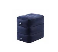 Sharplace Inflatable Footrest Travel Pillow Leg Rest Cushion Ottoman Soft Flocked Surface Comfortable for Adults Suitable for Airplane Train car Office Home, Navy Blue, Regular 3-Layer Adj