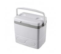Sharplace Insulated Storage Container Chest Box With Hinged Lid Secure Gasket Seal Locking Latch Portable Handle Includes 8 Ice Packs suitable for tailgating, White, 29L