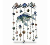 Sharplace Iridescent Sea-Themed Light-Capturing, Carp, 17 35 Cm | Light-Catching, Window Ornament, for Patio