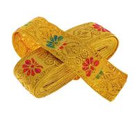 Sharplace Jacquard Braid Embroidered Ribbon Craft Sewing Retro Boho Ethnic Ribbon for Sewing Crafts Projects, 7m, 6 Styles to Choose - Yellow