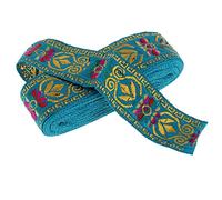 Sharplace Jacquard Braid Embroidered Ribbon Craft Sewing Retro Boho Ethnic Ribbon for Sewing Crafts Projects, 7m, 6 Styles to Choose - Lake Blue