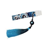 Sharplace Keyboard Strap Mechanical Keyboard Style Strap Lanyard Charm Tassel Pendant With Bronzing Cloth Curved Fit Buckle Neat Finish Suitable for gaming, Blue, Wave White Acc